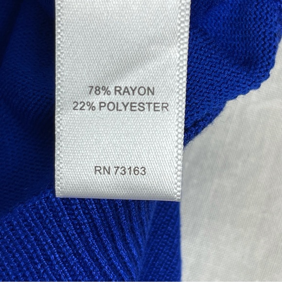 Cable & Gauge 3/4 Sleeve Ribbed women’s Cardigan sweater  Sz.Small. Cobalt blue - Picture 8 of 8